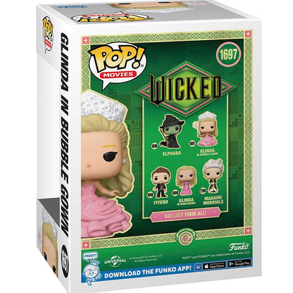 Funko Pop ! Movies - Wicked (1697) Glinda In Bubble Gown - Figure Mago Di Oz 9Cm