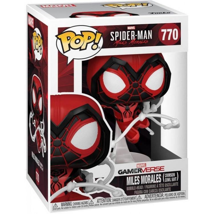 Funko Pop ! Spiderman Miles Morales - (770) Crimson Cowl Suit Figure 9cm