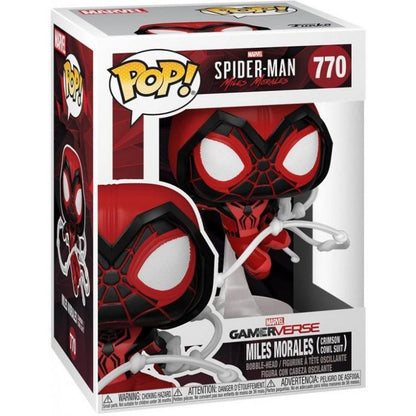 Funko Pop ! Spiderman Miles Morales - (770) Crimson Cowl Suit Figure 9cm