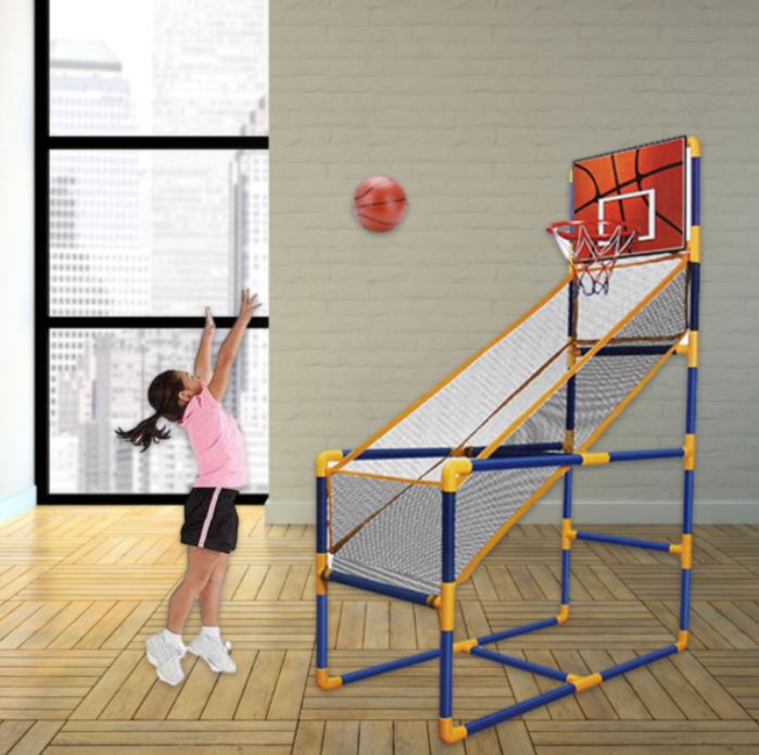 Arcade-Basketballspiel Korb Schießstand Spielhalle mit Ballpumpe