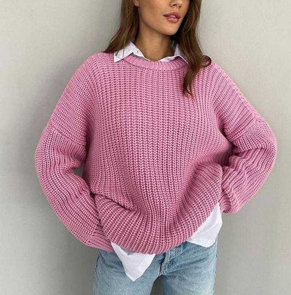 Maglione oversize lavorato a maglia da donna