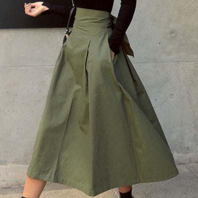 Gonna lunga donna autunnale