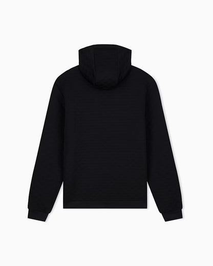 EA7 ARMANI Felpa Premium Label con cappuccio e zip intera 7M002247 AF26241 UC001 nera