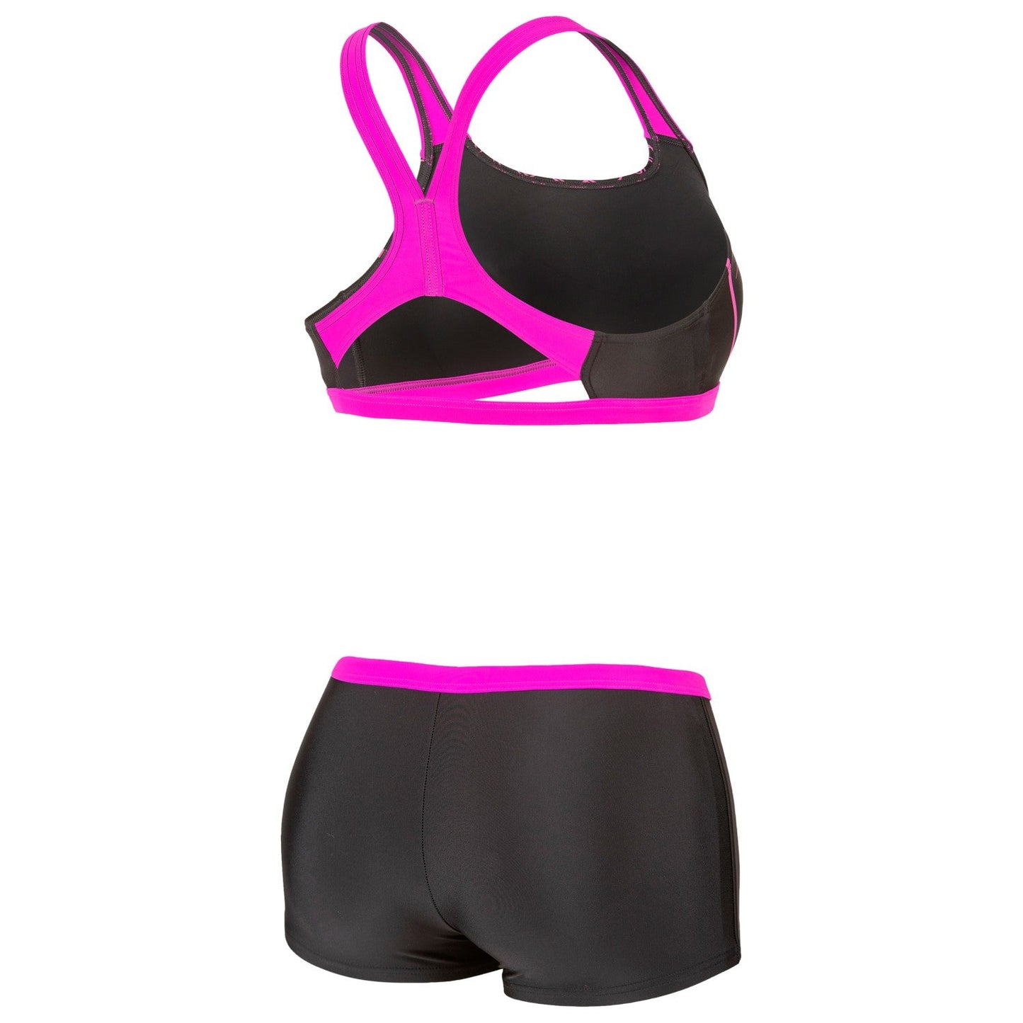 Arena Costume 2 Pezzi Donna Proposal 010804-590 Nero Fucsia MaxFit Eco