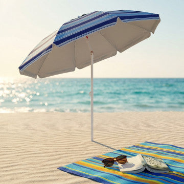 Ombrellone spiaggia poliestere UV protezione 200cm diametro 32mm
