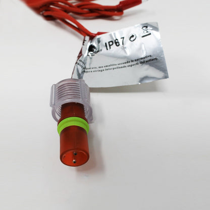 Stringa 10m 230V con flash | cavo rosso | catena 120 led (20 flash)