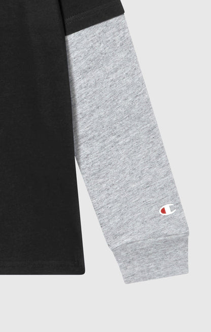 Champion T-shirt Manica Lunga Ragazzo 307324-KK002 Nero - T-shirt Junior