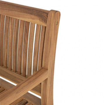 Panca in legno di acacia massiccio, dimensioni 120x62x88 cm