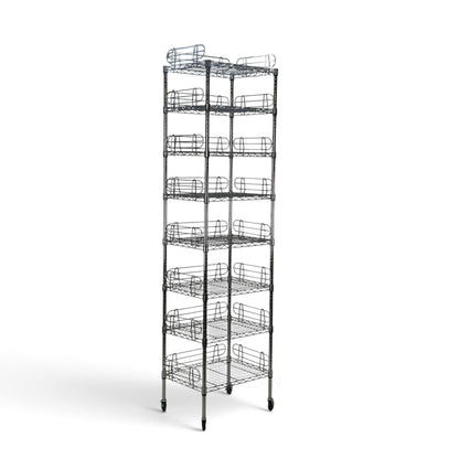 Scaffale Metallika H 222cm  – 8 Ripiani 60×35 cm