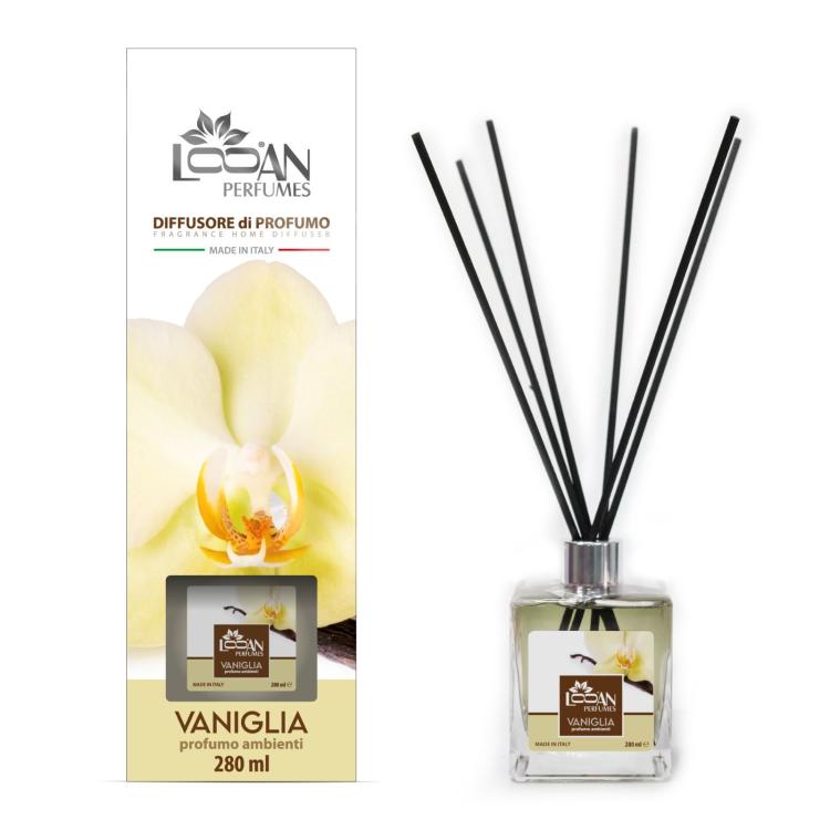 Looan Raumduft mit Stäbchen 280ml Raumduft-Diffusor Vanille