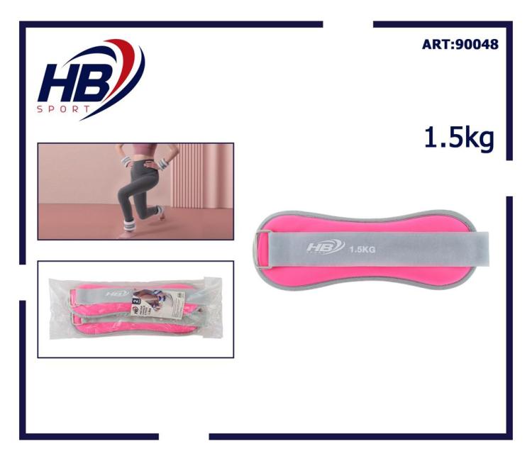 Coppia Pesi Per Caviglie/Polsi Sabbia Sport Fitness Cavigliere Da 750g (1.5kg) R