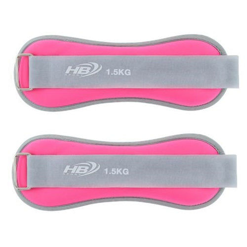 Coppia Pesi Per Caviglie/Polsi Sabbia Sport Fitness Cavigliere Da 750g (1.5kg) R