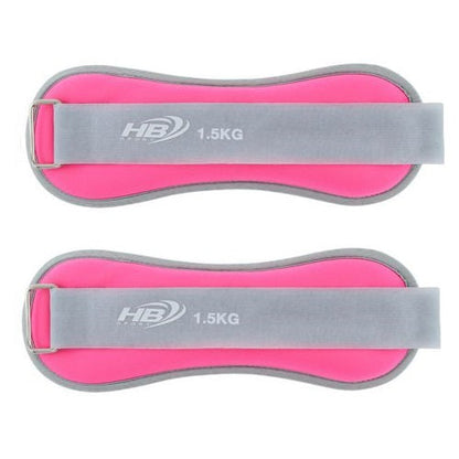 Coppia Pesi Per Caviglie/Polsi Sabbia Sport Fitness Cavigliere Da 750g (1.5kg) R