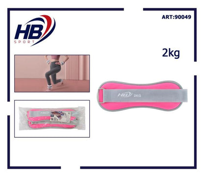 Coppia Pesi Per Caviglie/Polsi Sabbia Sport Fitness Cavigliere Da 1kg (2kg) Rosa