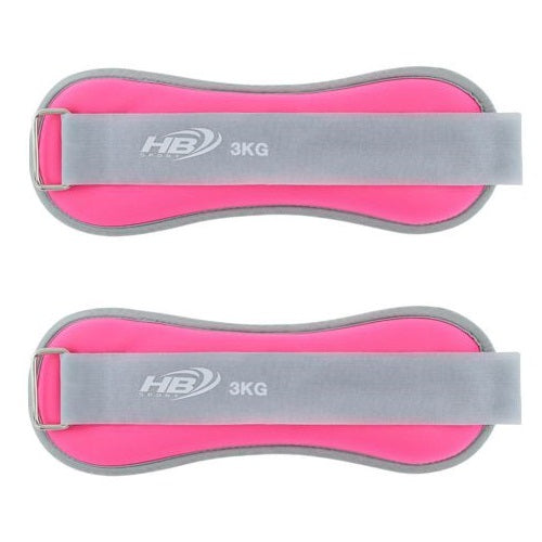 Coppia Pesi Per Caviglie/Polsi Sabbia Sport Fitness Cavigliere Da 1.5kg (3kg) Rs