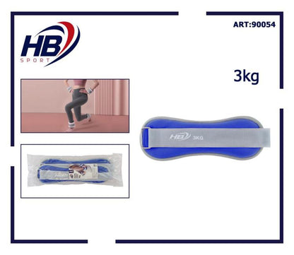 Coppia Pesi Per Caviglie/Polsi Sabbia Sport Fitness Cavigliere Da 1.5kg (3kg) Bl