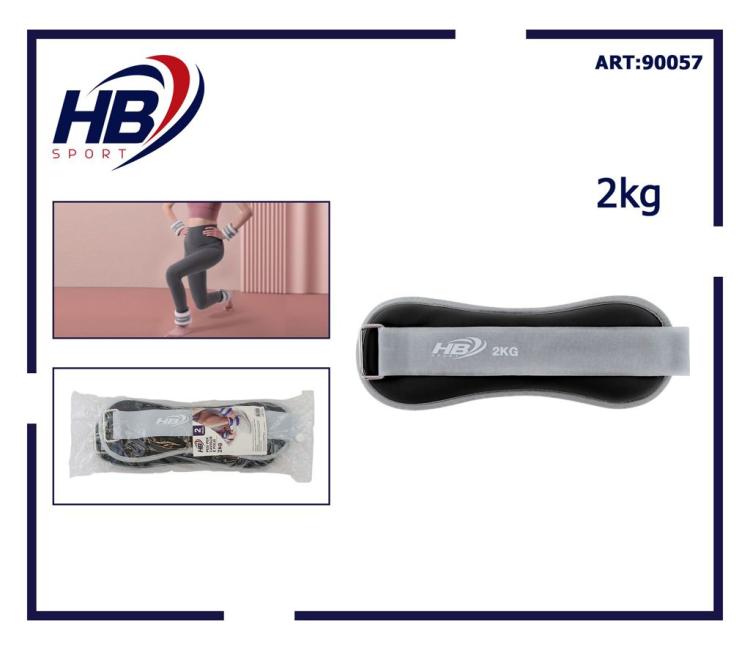 Coppia Pesi Per Caviglie/Polsi Sabbia Sport Fitness Cavigliere Da 1kg (2kg) Nero