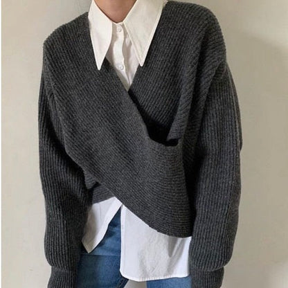 Maglione a maniche lunghe Pullover Autunno Inverno Stile coreano Maglione lavorato a maglia