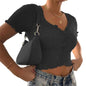 Women's T-Shirt | Summer T-Shirt with Buttons and Sexy Design