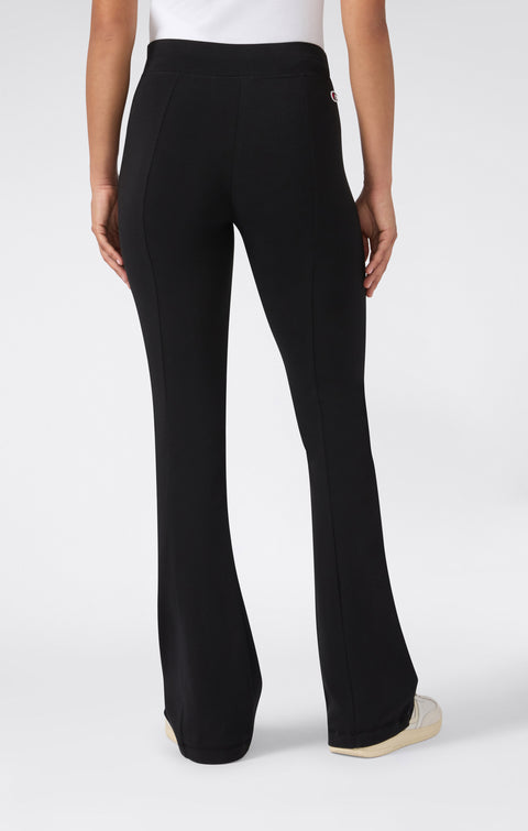 Champion Leggings Flare Cotone Elasticizzato 118853-KK001 Nero Donna - Pantalone Sportivo