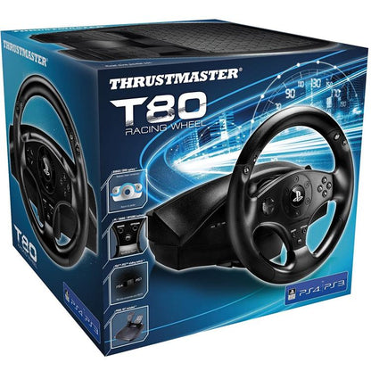 Thrustmaster T80 Lenkrad und Pedale Rennlenkrad Pedalset PS4 PS3 PC USB