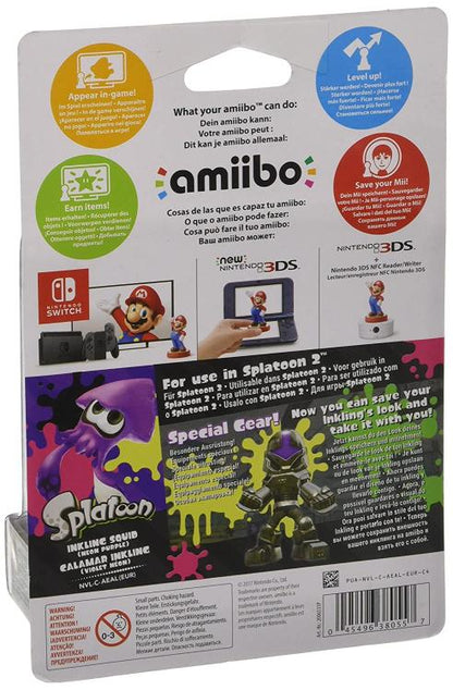AMIIBO SPLATOON 2 INKLING SQUID NINTENDO SWITCH STATUE PACK NEON VIOLETTER KALMAR