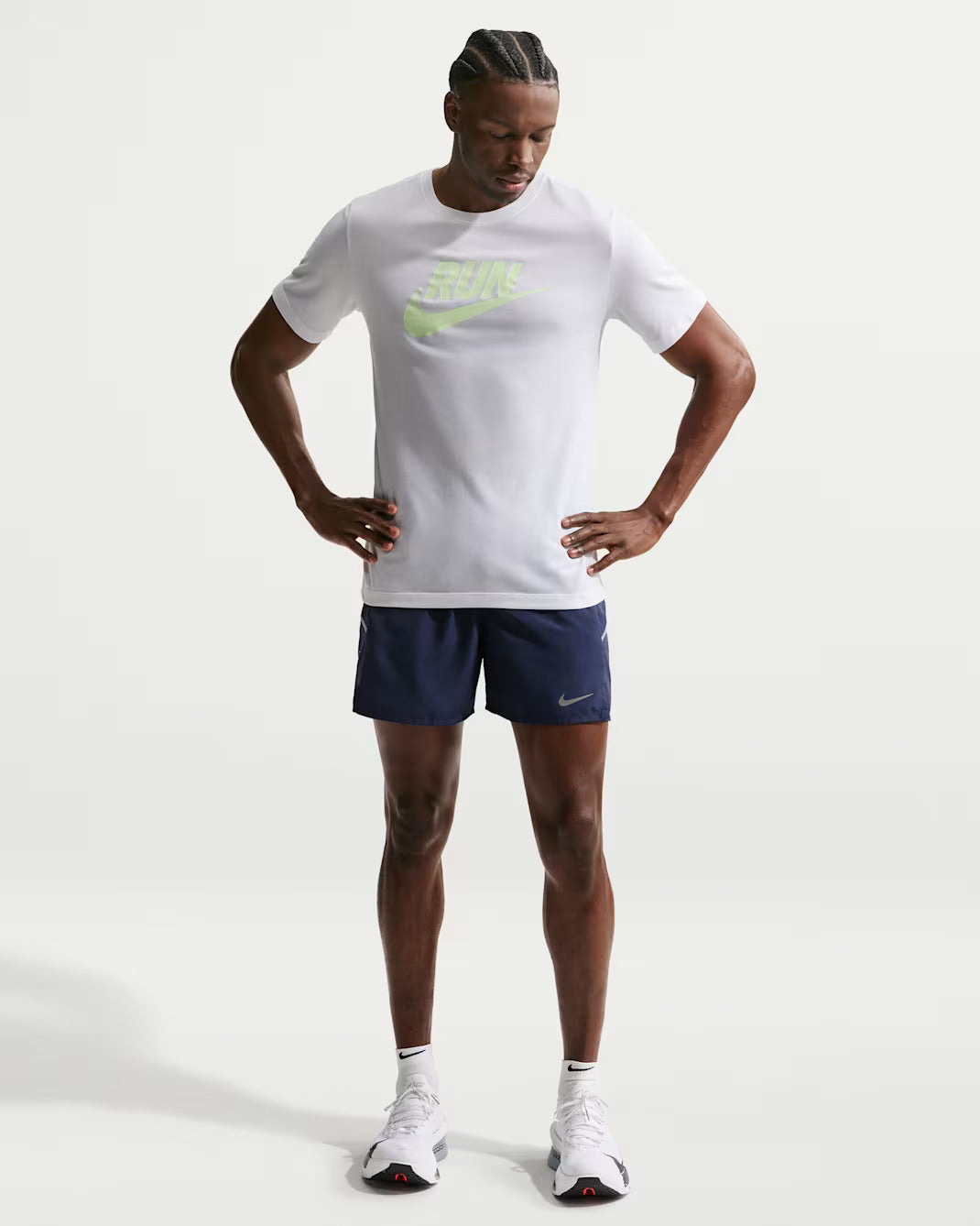 Nike Miler pantaloncino uomo da running Dri-FIT con slip integrati 13 cm IF2060-410 blu