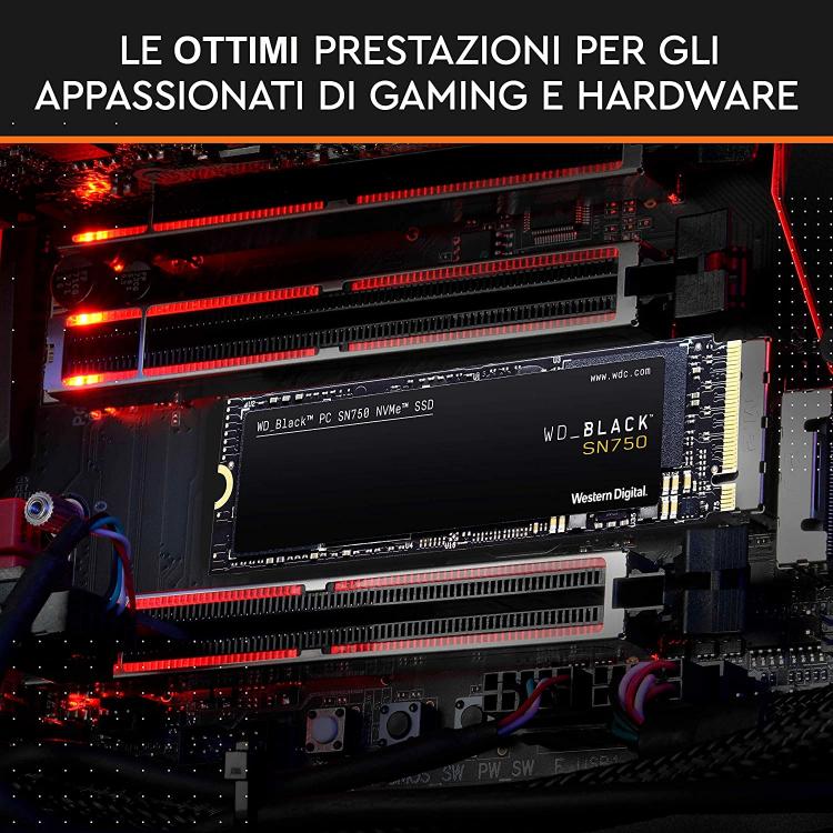 Western Digital Ssd Interno Gaming 1Tb Sn750 M.2 Wd Black Pcie Nvme 3.0