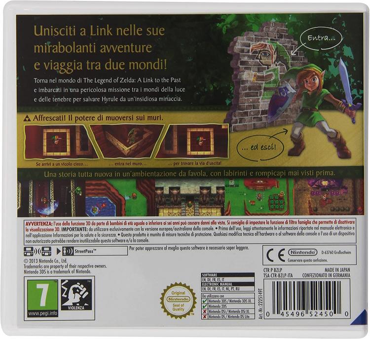 The Legend Of Zelda: A Link Between Worlds Nintendo 3Ds 2Ds Nuovo Gioco Italiano