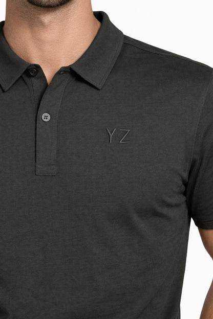 Yes Zee Polo Uomo Manica Corta T719 MH00 0979 Verde – Cotone 100%
