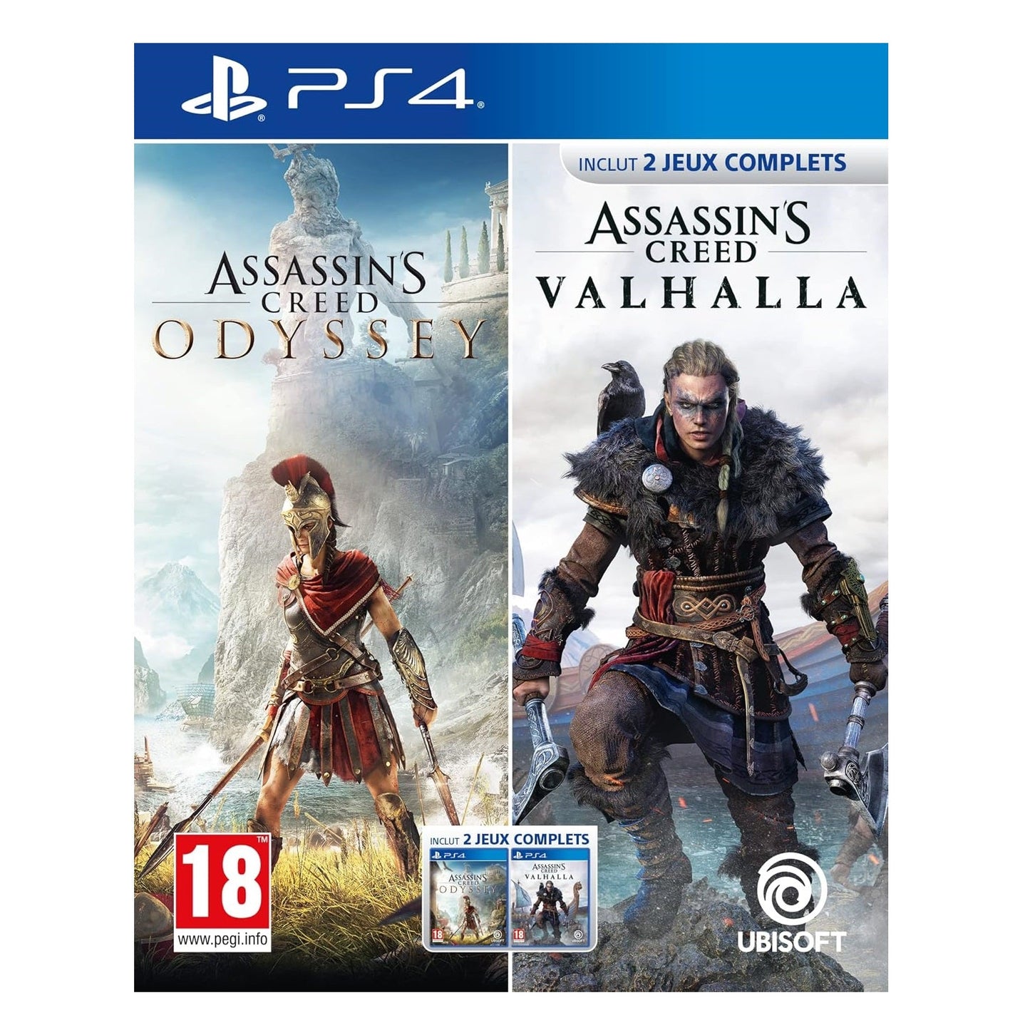 Assassin'S Creed Odyssey + Valhalla Double Pack Ps4 2 Giochi ITA Playstation 4