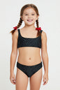 Arena Girls' Zebra Bralette Bikini 011031-506 Black Sea Green