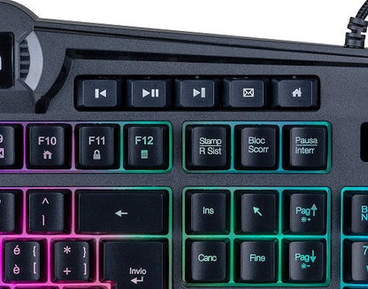 Nacon Gaming-Tastatur LED CL-210 PC Windows RGB 6 programmierbare Makrotasten USB