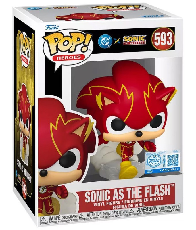 Funko Pop! Heroes DC X Sonic the Hedgehog – (593) Sonic als Flash Figur 9cm