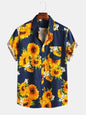 Men's colorful shirt, men's sunflower shirt