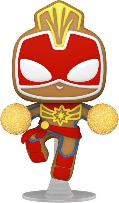 Funko Pop! Marvel Holiday (936) Lebkuchen Captain Marvel Vinyl-Figur 9 cm
