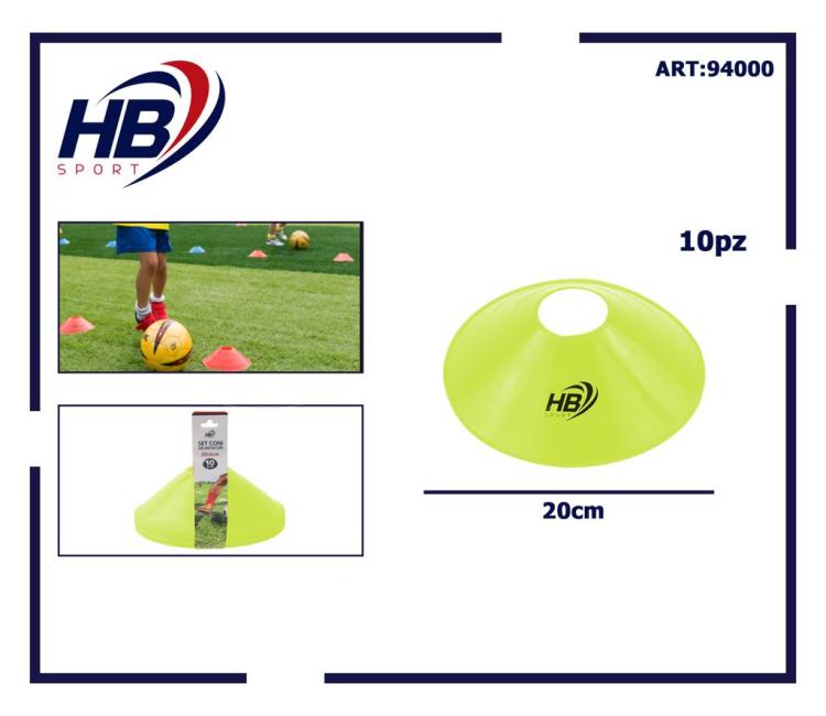 Satz mit 10 Hütchen für Fußballtraining