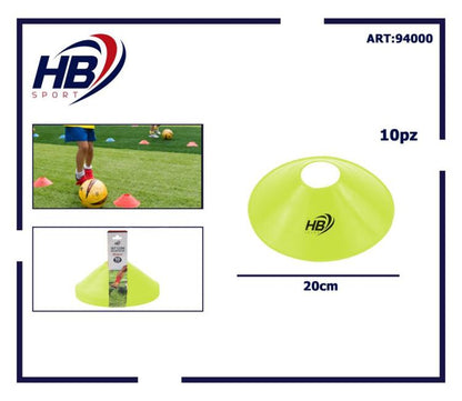 Satz mit 10 Hütchen für Fußballtraining
