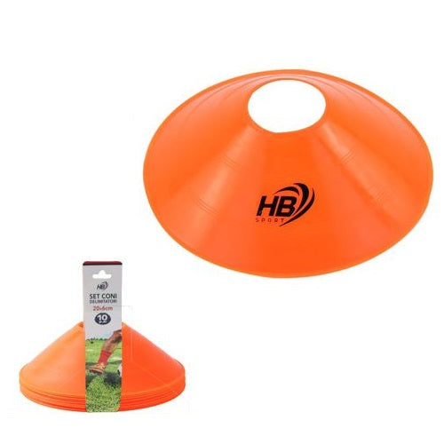 Set 10 Markierungshütchen Trainingshütchen Slalomhütchen für Fußballtraining Sport