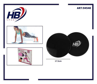 Pilates Fitness Yoga Sliding Discs Slider Disc Floor Blk