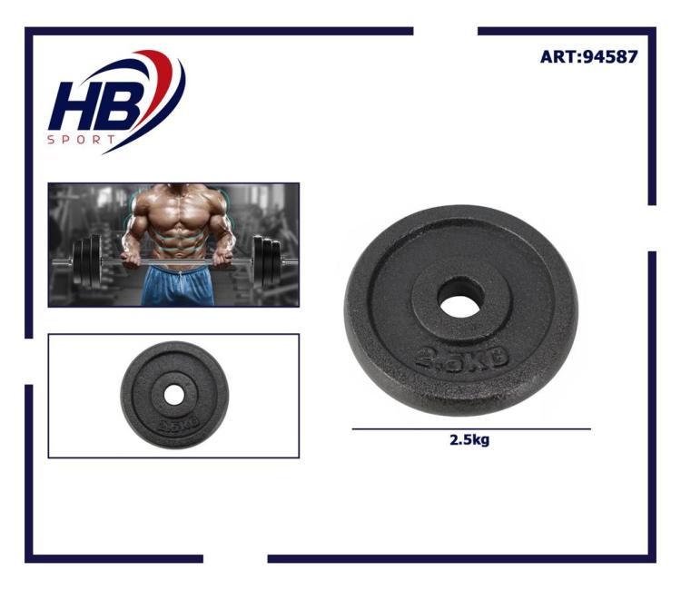 Hantelscheibe Hantel Ø 30 mm Gusseisen Fitnessstudio Bodybuilding 2,5 kg