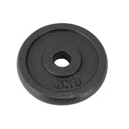 Disco Peso Bilanciere Manubro Dischi Ø 30Mm In Ghisa Palestra Bodybuilding 5Kg