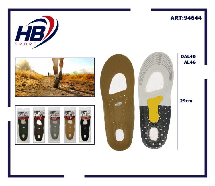 Hb Solette Plantare Uomo Gomma Schiuma Eva Ammortizzante Lavoro Sportive Comode