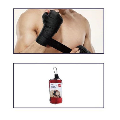 COPPIA FASCE DA BOXE BENDE SOTTOGUANTI BENDAGGIO KICK BOXING MMA PUGILATO ROSSO