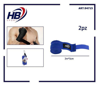 PAAR BOXBANDAGEN UNTERHANDSCHUHE BANDAGE KICKBOXEN MMA BOXEN BLAU