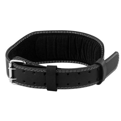 Gewichthebergürtel Leder Schwarz Training Bodybuilding Lendenwirbelstütze | M