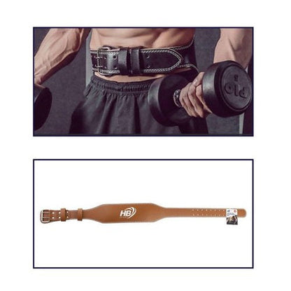 Gewichthebergürtel in Lederfarbe Training Bodybuilding Lendenwirbelstütze XL