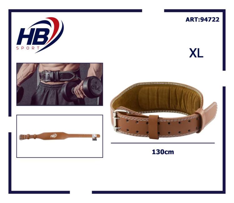 Gewichthebergürtel in Lederfarbe Training Bodybuilding Lendenwirbelstütze XL