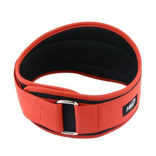 CINTURA SOLLEVAMENTO PESI ALLENAMENTO BODYBUILDING SQUAT FASCIA LOMBARE ROSSA L