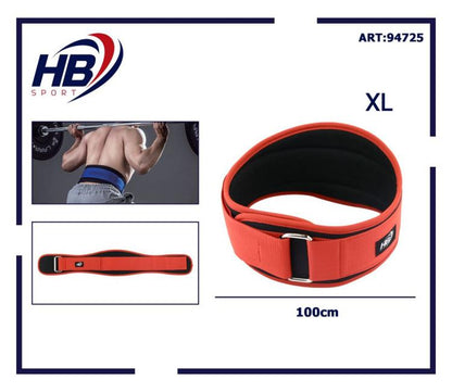 CINTURA SOLLEVAMENTO PESI ALLENAMENTO BODYBUILDING SQUAT FASCIA LOMBARE ROSSA XL